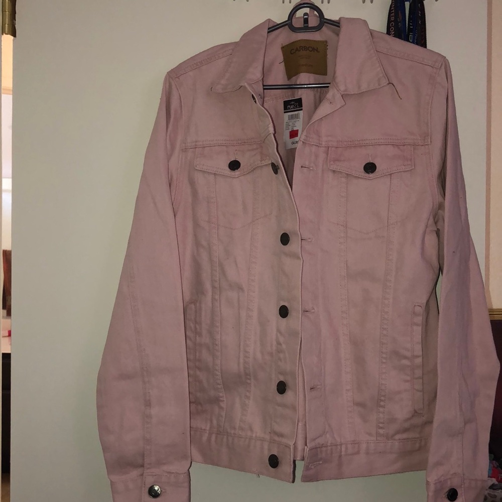 NWT Pink Denim Jacket Medium